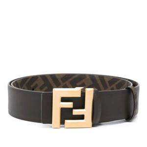 펜디 FF 스퀘어 가죽 캔버스 리버시블 벨트 7C0541 ASIW F1S9U