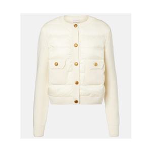 몽클레어 니트 다운 패널 카디건 P01098728