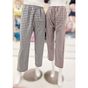 [비비안]EZ1952P EZ2952P 가벼우면서도 따뜻한 순면 100 압축 선염기모 체크 커플 잠옷 9부바지