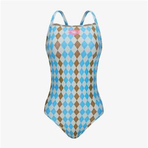 아레나  니팅 아가일 원피스 크로스 스트랩백 (A5FL1LO11BEG)