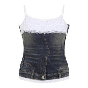 발렌시아가 민소매 티셔츠 838716TSWC45002 Dark Blue