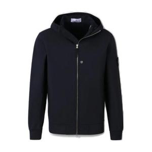 26 SS 스톤 아일랜드 로고 패치 지퍼 클로저 후드 자켓 블루 K2S15Q100004S0B22