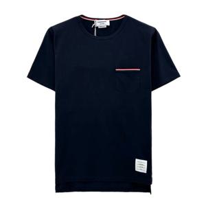 톰브라운 삼선 포켓 반팔 티셔츠 MJS010A 415