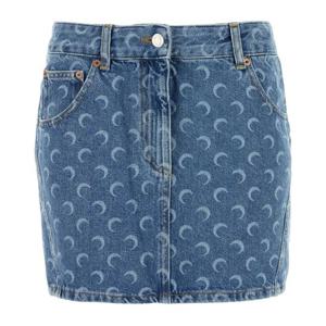 마린세르 버튼 클로저 포켓 디테일 데님 스커트 WSK057B CDEN00