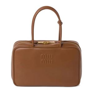 미우미우 라지 보우 더블 탑 핸들 토트백 5BB117VMON2CRW F0046