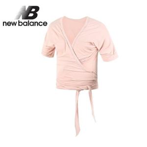 뉴발란스 여성 발란스 2WAY 랩핑 반팔티(NBNE93W202-26)_라이트 핑크