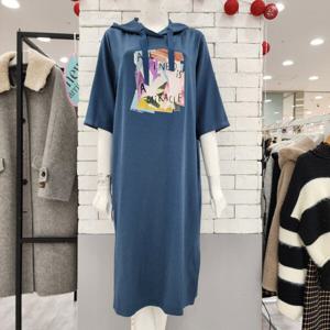 [베스띠벨리]후드 7부소매 오버핏 원피스 ( BFOAH2505 )