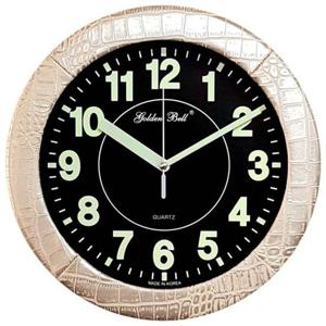 GB4602 야광 무소음 가죽 벽시계 31cm 골드 국산 벽시계 무소음시계 무소음벽시계 야광벽시계 야광무소음벽시계 가죽시계