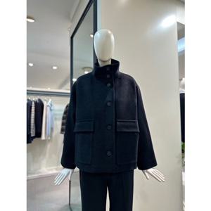 [CC콜렉트] 체크 하이넥 숏 코트 (C254MSG001)