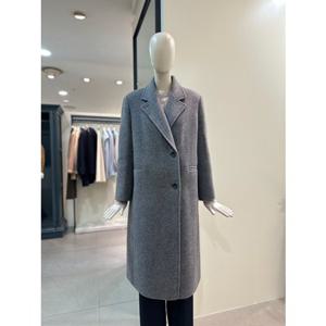 [CC콜렉트] 헤링본 테일러드 세미 더블 롱 코트 (C254MSG562)