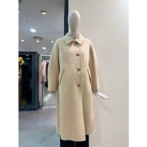 [CC콜렉트] 울 폭스 블렌드 싱글 롱 코트 (C254MSG561)