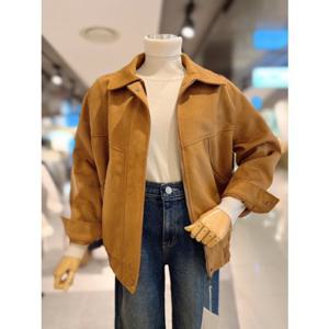 ab.fz US 카멜 오버핏 스웨이드 집업 자켓 (ABXA5ZL02G) US