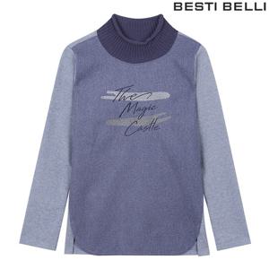 [베스띠벨리]니트하이넥 프린팅 모혼방 티셔츠 ( BFIBX28250 )