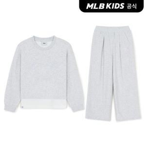 [MLB키즈 공식]26SS 스포티브 애슬레저 레이어드 맨투맨세트 (여아) NY (L.Melange Grey)7FS2A0261-50MGL