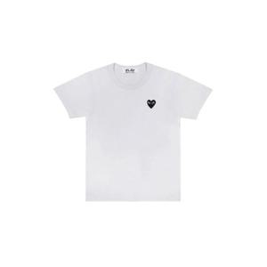 Play Comme des Garcons플레이 꼼데가르송 블랙 하트 티셔츠 화이트 AZ-T064-051-2