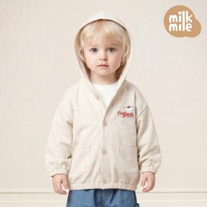 [밀크마일] 캘리포니아도기후드가디건점퍼