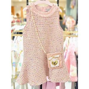 [프렌치캣 9D] 핑크 트위드 점퍼스커트 (Q51DSO030S)