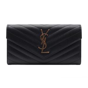 [생로랑] 25FW 여성 모노그램 마틀라세 장지갑 (372264 BOW01 1000 25F)