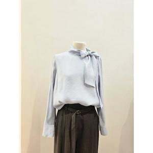 숲  (SC2LS81) 타이 리본 긴팔 블라우스