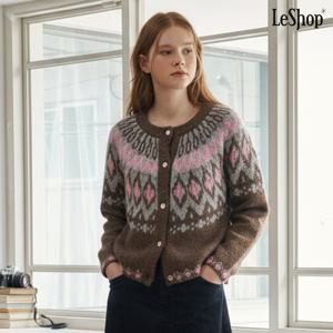 [르샵]노르딕 패턴 니트 긴팔 가디건 (DP4CK022A)