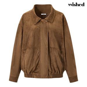 택가 119,000원 [위시드]빈티지 무드 스웨이드 밴딩 카라 자켓 (WIDAJK001)