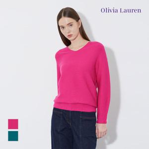 [올리비아로렌]브이넥 니트탑_VOBBL4S1211