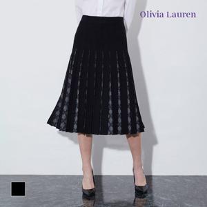 [올리비아로렌]꽃무늬 자카드 스커트_VOCDK4S1121