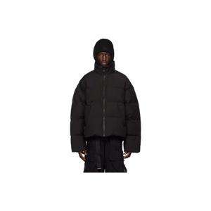 디젤 패딩 블랙 W 오벌 다운 재킷 231001M178000