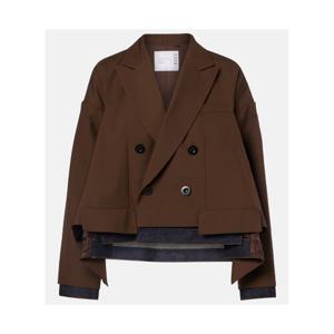 사카이 오버사이즈 데님 트리밍 재킷 P01134313