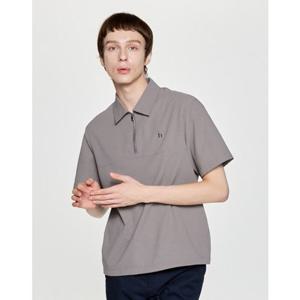 [헤지스남성] 단색 반집업 반팔티셔츠 (HZTS5F403I3)