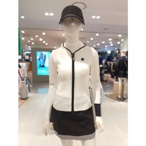 [파리게이츠] 26SS봄 여성 골지 미니후드 집업 베스트 (521F1SV302WH)