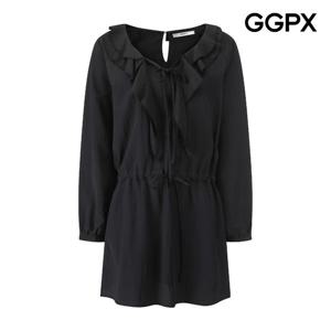 [지지피엑스]V넥 러플 리본 스트링 원피스 GQ2OP004F