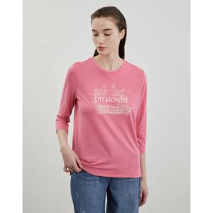 [올리비아로렌]린넨 프린팅 티셔츠_VOBAL4M3111