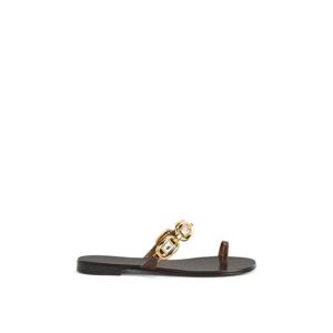 쥬세페자노티 인섬니아 골든 체인 크리스털 플랫 샌들 E600021002