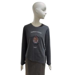 [ZOOC]쥬크 밑단 언밸런스 리본 포인트 티셔츠 (Z253MSM006)