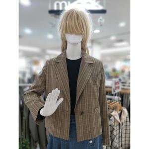 무자크 세이브존09 숏 체크 캐주얼 재킷 MO2WJK13