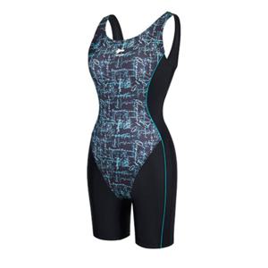 [레노마수영복]여성 실내 레터링 U백 2.5부 반신수영복 블랙-RN-LS2G861-BK