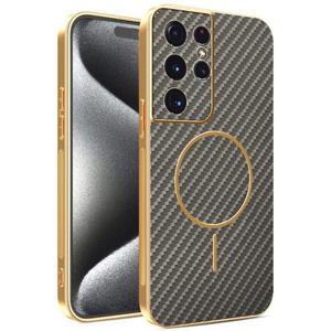 갤럭시S21 플러스 울트라 맥세이프 고급 카본 패턴 도금 케이스