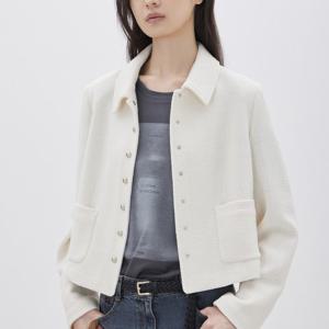 [쥬크]스냅 포인트 트위드 자켓  Z261MSF006