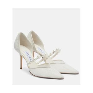 지미추 Aurelie 포 펄 임벨리시드 새틴 펌프스 P01125033