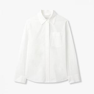 보브  (7115160207--) 히든 버튼업 베이직 코튼 셔츠