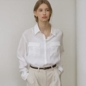 [아워호프] 셀레스트 시어 포켓 셔츠 - White [HC26SP-BL05-WHI]