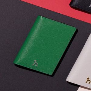 [헤지스] [26SS]그린 단색 소가죽 카드지갑/HIHO6E136E2