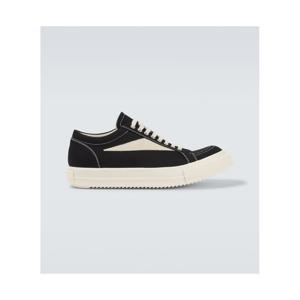 릭오웬스 Vintage 스웨이드 트리밍 캔버스 스니커즈 P01146437