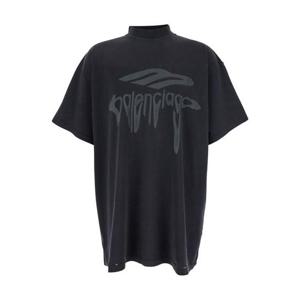 25SS 발렌시아가 반팔 티셔츠 787349TRVS81013 BLACK DOM