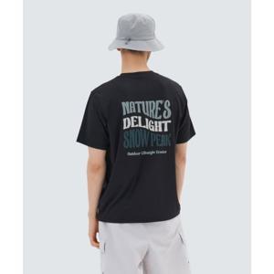 스노우피크 SNOWPEAK APPAREL 워터 레터링 반팔 티셔츠 (S25MMWSW02) Black S25MMWSW02BK 337486