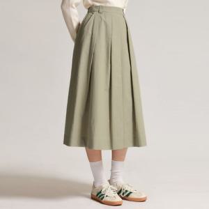 [시스티나]코튼 플리츠 플레어 스커트 AWWSKO11040