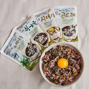 맨밥에 비벼먹는 간편한 나물무침 3봉 골라담기(시래기,곤드레,취나물,유채)