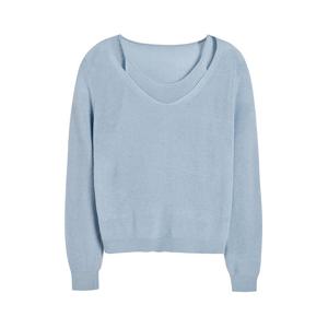 [제이제이 지고트]홀터 나시 레이어드 니트 GS4N1PO421