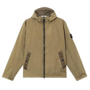 스톤 아일랜드 크링클 랩스 NY 윈드 레지스턴스 안티 드롭 후드